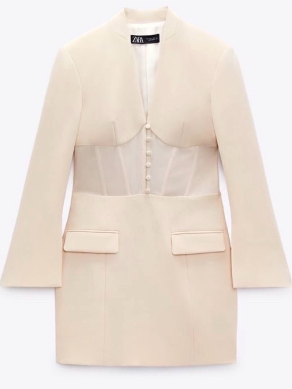 Zara Nude Corset Dress
